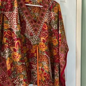 Vibrant Floral Tunic Top